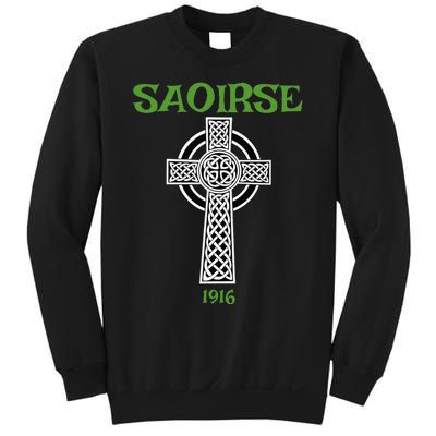 Saoirse meaning Freedom Irish Republican With Celtic Cross Sweatshirt