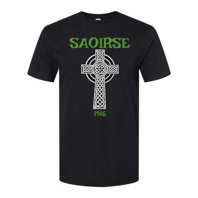 Saoirse meaning Freedom Irish Republican With Celtic Cross Softstyle® CVC T-Shirt