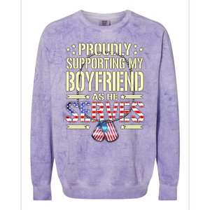 Support My Friend As He Serves Proud Army Friend Gift Colorblast Crewneck Sweatshirt