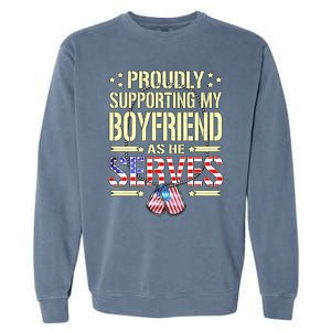 Support My Friend As He Serves Proud Army Friend Gift Garment-Dyed Sweatshirt