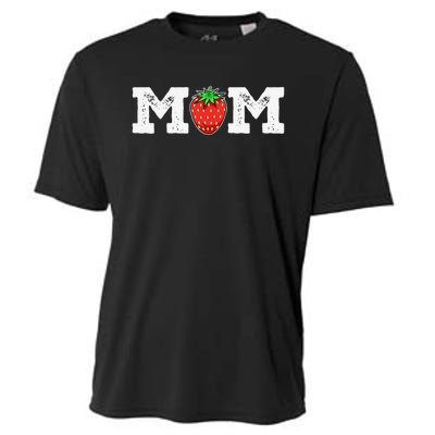 Strawberry Mom Fruit Lover Fruitarian Mother's Day Berry Cooling Performance Crew T-Shirt