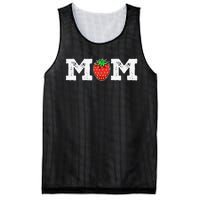 Strawberry Mom Fruit Lover Fruitarian Mother's Day Berry Mesh Reversible Basketball Jersey Tank