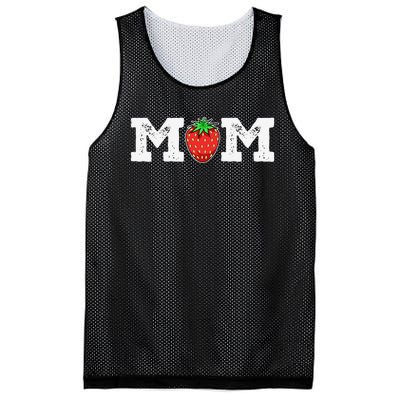 Strawberry Mom Fruit Lover Fruitarian Mother's Day Berry Mesh Reversible Basketball Jersey Tank