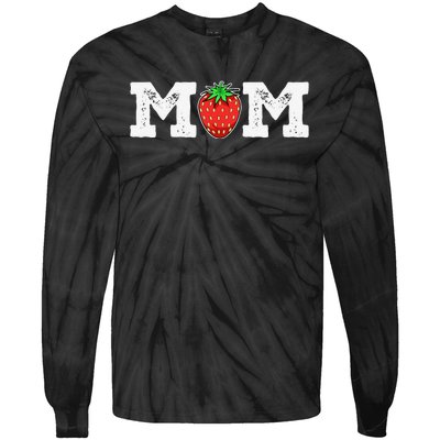 Strawberry Mom Fruit Lover Fruitarian Mother's Day Berry Tie-Dye Long Sleeve Shirt