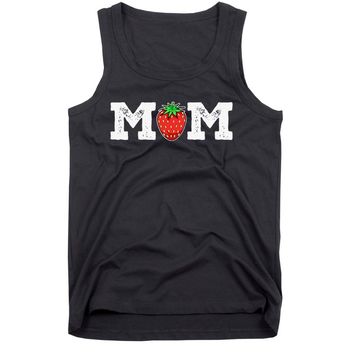 Strawberry Mom Fruit Lover Fruitarian Mother's Day Berry Tank Top