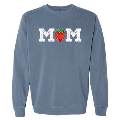 Strawberry Mom Fruit Lover Fruitarian Mother's Day Berry Garment-Dyed Sweatshirt