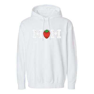 Strawberry Mom Fruit Lover Fruitarian Mother's Day Berry Garment-Dyed Fleece Hoodie