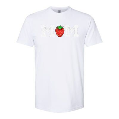 Strawberry Mom Fruit Lover Fruitarian Mother's Day Berry Softstyle CVC T-Shirt