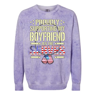 Support My Friend As He Serves Proud Army Friend Gift Cute Gift Colorblast Crewneck Sweatshirt