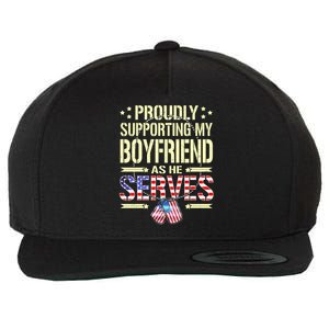 Support My Friend As He Serves Proud Army Friend Gift Cute Gift Wool Snapback Cap