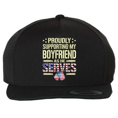 Support My Friend As He Serves Proud Army Friend Gift Cute Gift Wool Snapback Cap