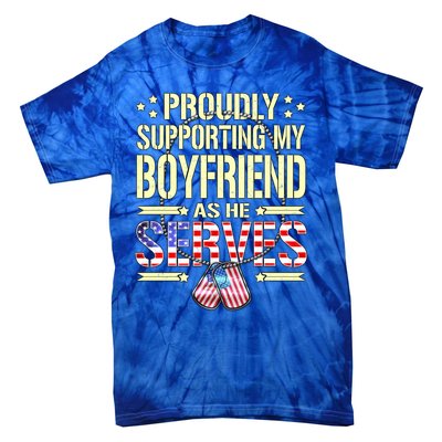 Support My Friend As He Serves Proud Army Friend Gift Cute Gift Tie-Dye T-Shirt