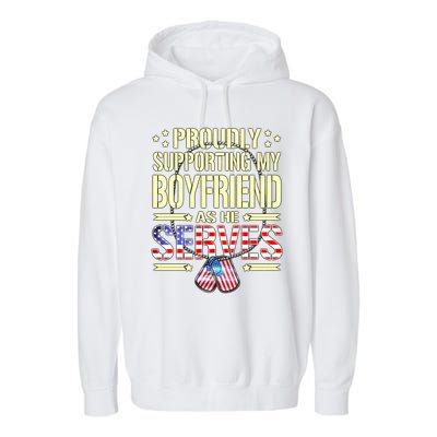 Support My Friend As He Serves Proud Army Friend Gift Cute Gift Garment-Dyed Fleece Hoodie