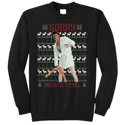 Sorry MericaS Full Funny Trump Ugly Christmas Sweatshirt