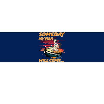 Someday My Fish Will Come Vintage 90s Bumper Sticker