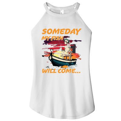 Someday My Fish Will Come Vintage 90s Women’s Perfect Tri Rocker Tank