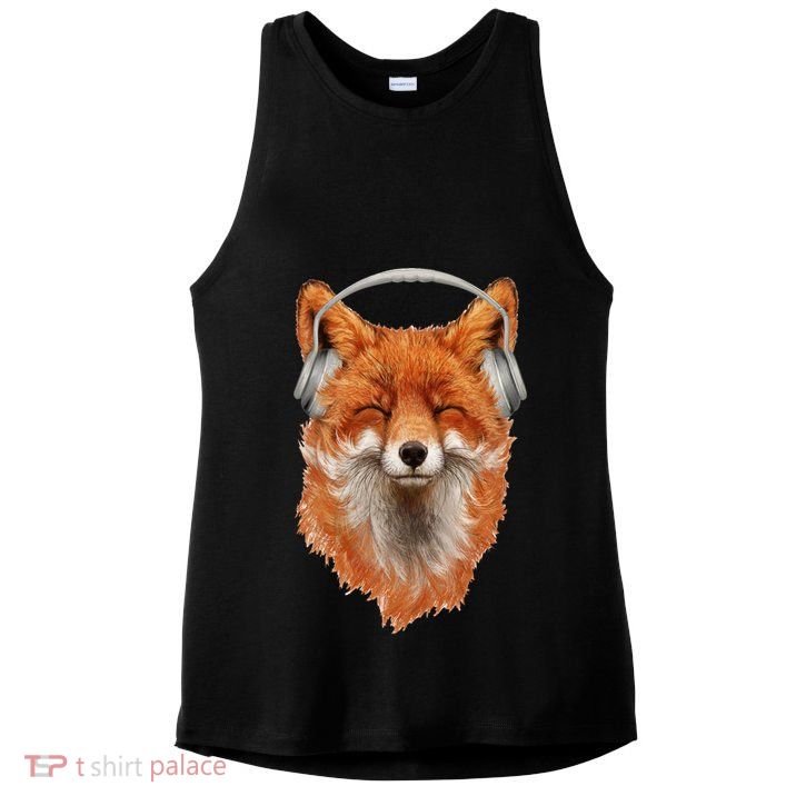 Smiling Musical Fox Ladies PosiCharge Tri-Blend Wicking Tank