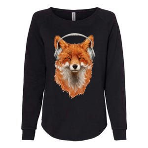 Smiling Musical Fox Womens California Wash Sweatshirt