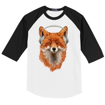 Smiling Musical Fox Baseball Sleeve Shirt