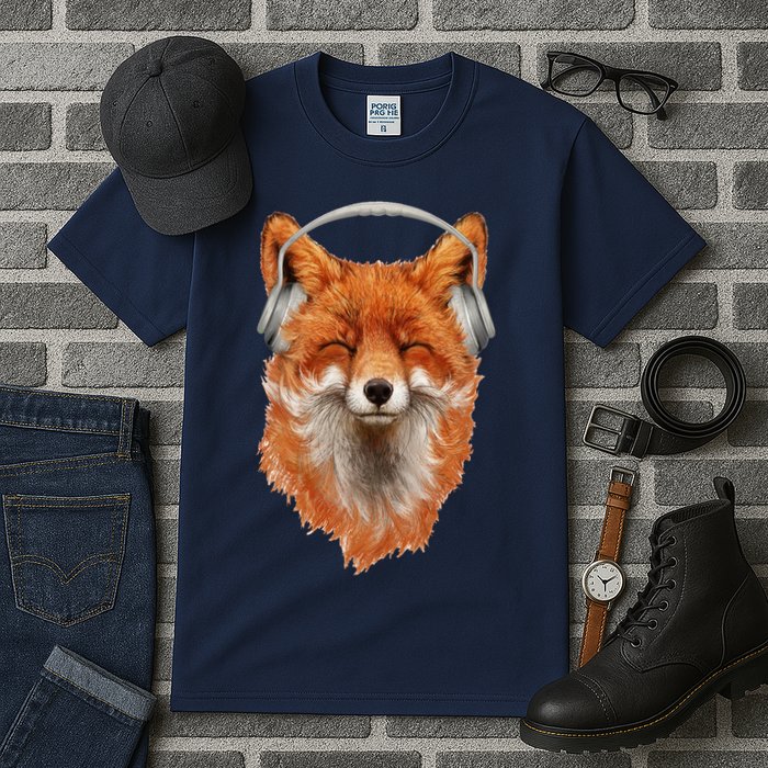 Smiling Musical Fox Tall T-Shirt