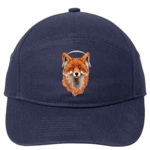 Smiling Musical Fox 7-Panel Snapback Hat