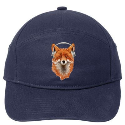 Smiling Musical Fox 7-Panel Snapback Hat