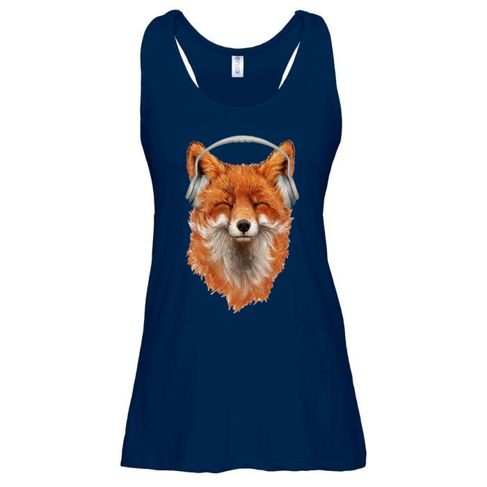 Smiling Musical Fox Ladies Essential Flowy Tank