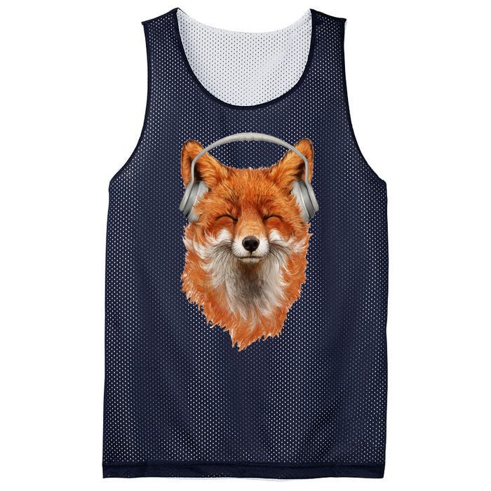 Smiling Musical Fox Mesh Reversible Basketball Jersey Tank