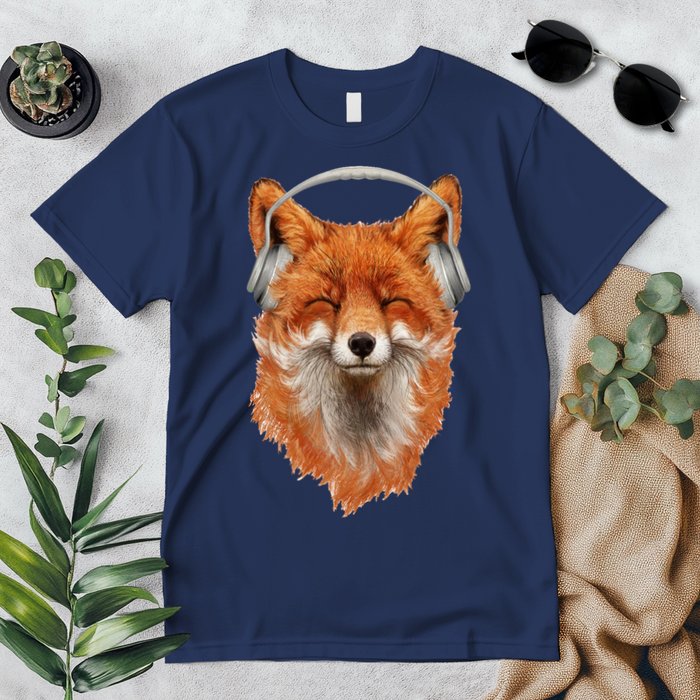 Smiling Musical Fox Premium T-Shirt