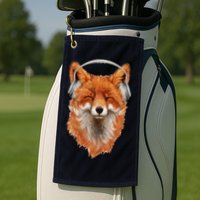 Smiling Musical Fox Golf Towel