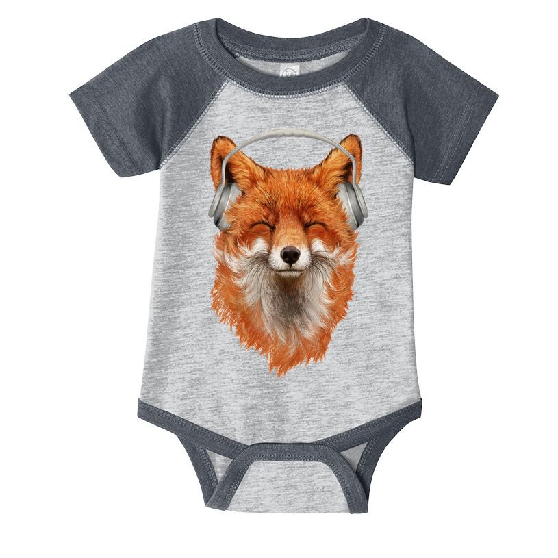 Smiling Musical Fox Infant Baby Jersey Bodysuit