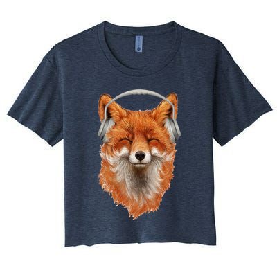 Smiling Musical Fox Crop Top