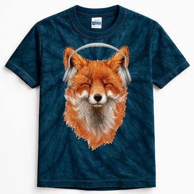 Smiling Musical Fox Kids Tie-Dye T-Shirt