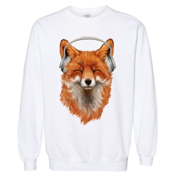 Smiling Musical Fox Garment-Dyed Sweatshirt
