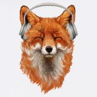Smiling Musical Fox Garment-Dyed Sweatshirt