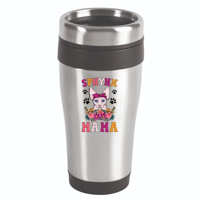 Sphynx Mama Flowers Sphynx Owner Sphynx Cat Mom Sphynx Girl 16oz Travel Tumbler
