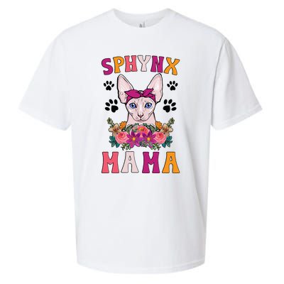 Sphynx Mama Flowers Sphynx Owner Sphynx Cat Mom Sphynx Girl Sueded Cloud Jersey T-Shirt