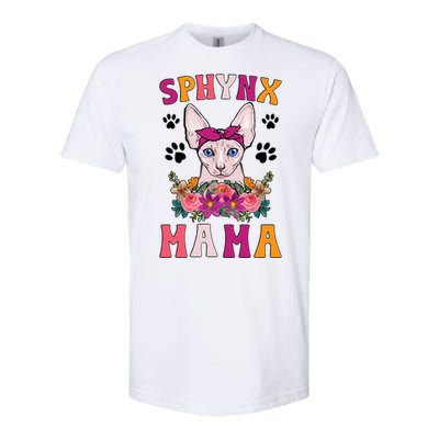 Sphynx Mama Flowers Sphynx Owner Sphynx Cat Mom Sphynx Girl Softstyle CVC T-Shirt