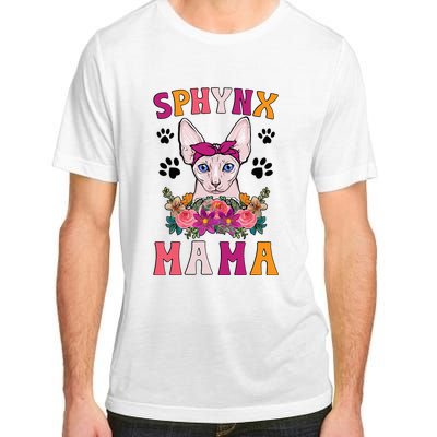 Sphynx Mama Flowers Sphynx Owner Sphynx Cat Mom Sphynx Girl Adult ChromaSoft Performance T-Shirt