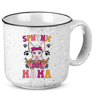 Sphynx Mama Flowers Sphynx Owner Sphynx Cat Mom Sphynx Girl 15oz Campfire Ceramic Mug