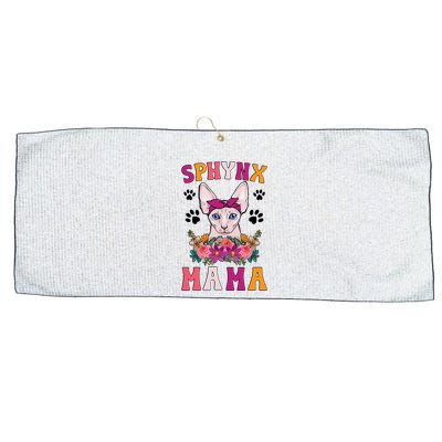 Sphynx Mama Flowers Sphynx Owner Sphynx Cat Mom Sphynx Girl Large Microfiber Waffle Golf Towel