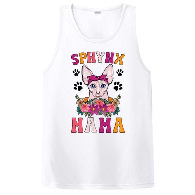 Sphynx Mama Flowers Sphynx Owner Sphynx Cat Mom Sphynx Girl PosiCharge Competitor Tank