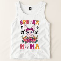 Sphynx Mama Flowers Sphynx Owner Sphynx Cat Mom Sphynx Girl Tank Top