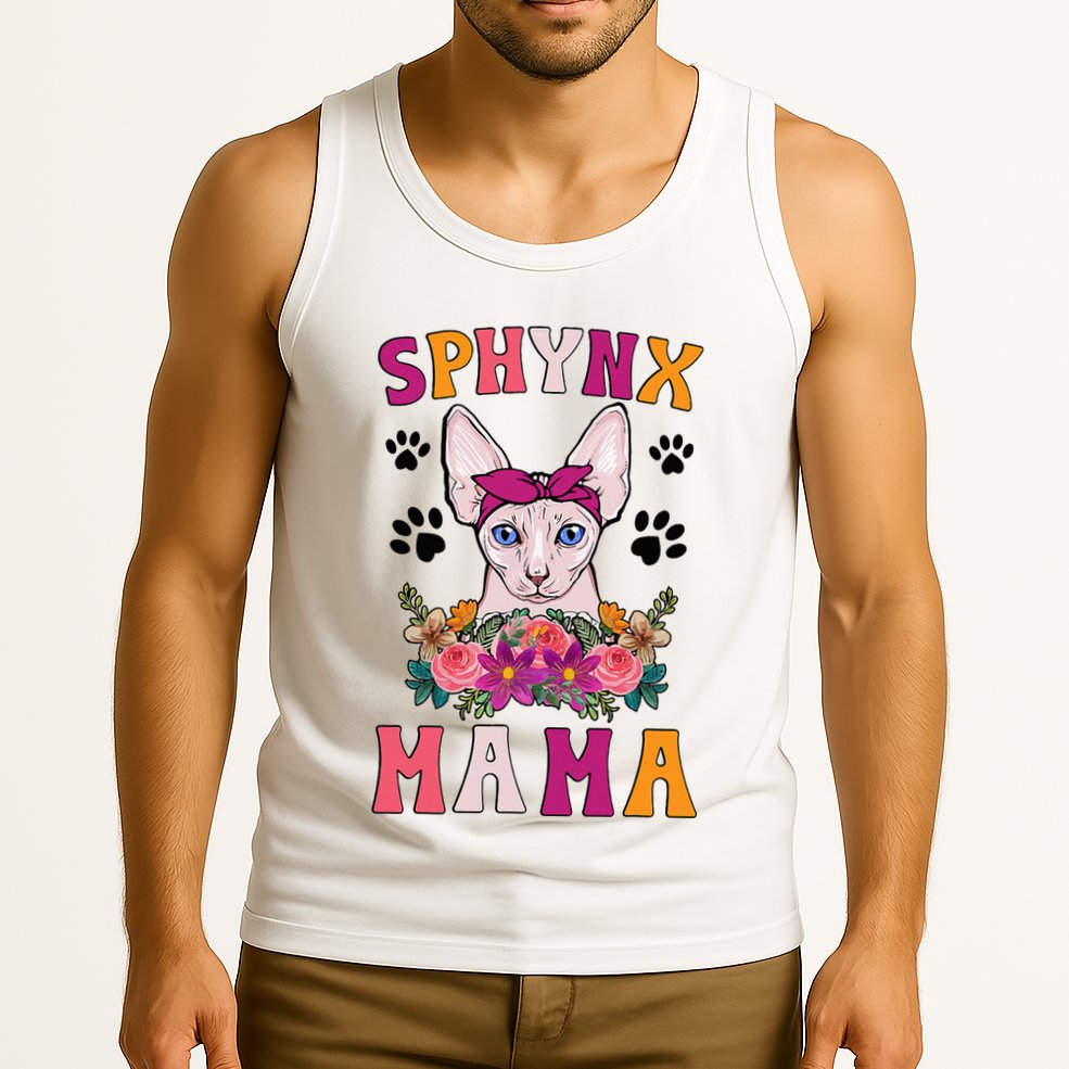 Sphynx Mama Flowers Sphynx Owner Sphynx Cat Mom Sphynx Girl Tank Top
