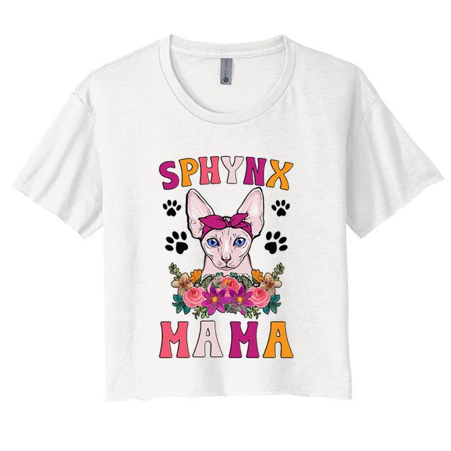 Sphynx Mama Flowers Sphynx Owner Sphynx Cat Mom Sphynx Girl Crop Top