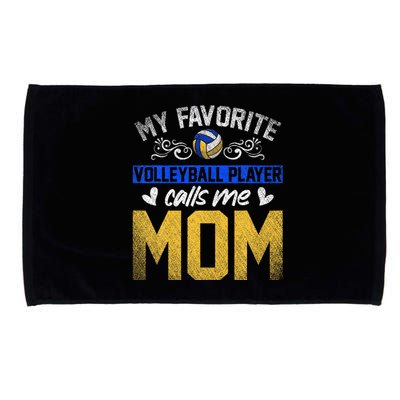 Sport My Favorite Volleyball Player Calls Me Mom Volleyball Microfiber Hand Towel