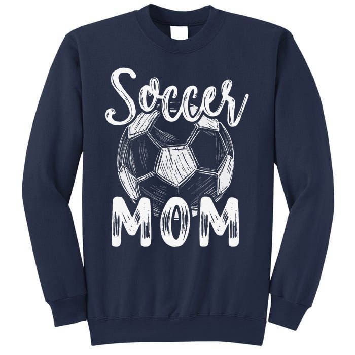 Soccer Mom For Women Family Matching Team Player Soccer Ball Sweatshirt