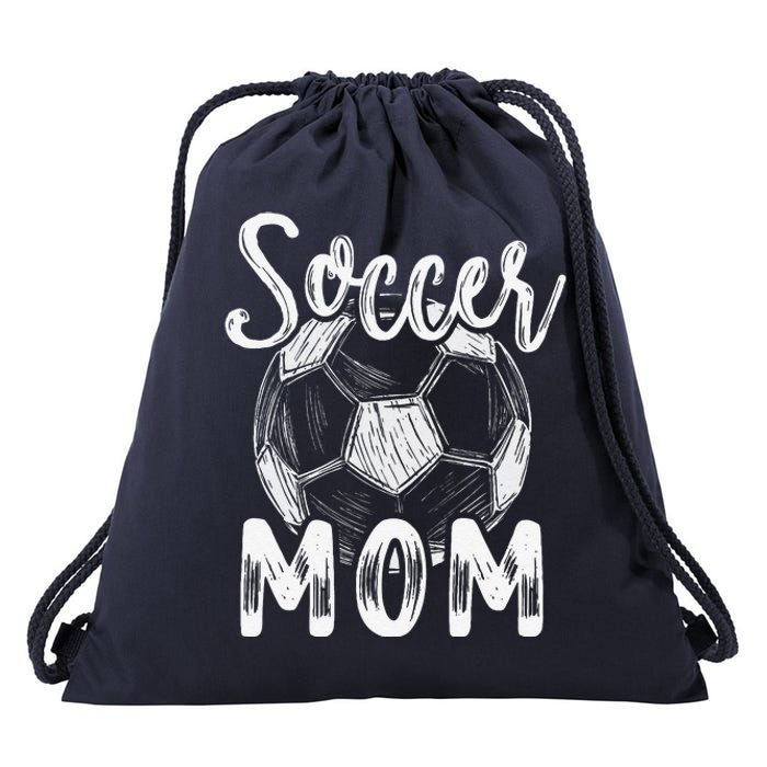 Soccer Mom For Women Family Matching Team Player Soccer Ball Drawstring Bag