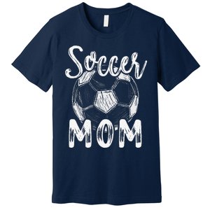 Soccer Mom For Women Family Matching Team Player Soccer Ball Premium T-Shirt