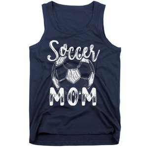 Soccer Mom For Women Family Matching Team Player Soccer Ball Tank Top